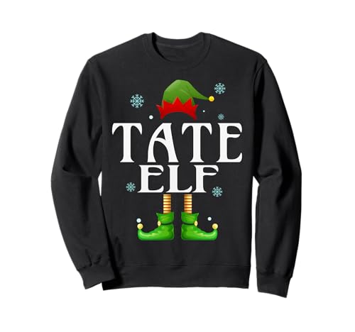 Tate Elf Xmas Funny Herren Familie Passende Weihnachten Tate Sweatshirt von Family Holiday Matching Christmas Elf Gifts.
