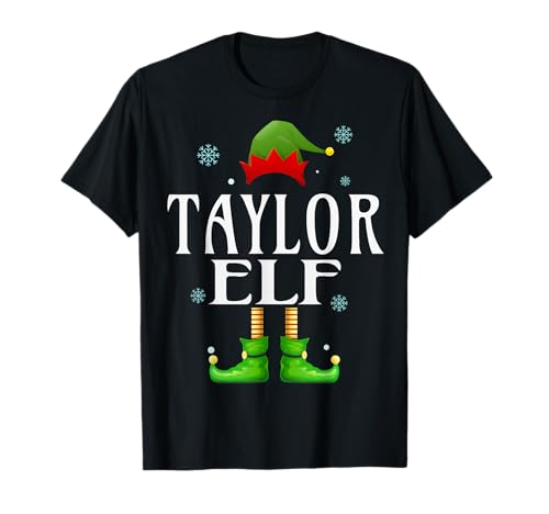 Taylor Elf Xmas Lustiges Familienpassendes Weihnachtsfest für Herren Taylor T-Shirt von Family Holiday Matching Christmas Elf Gifts.