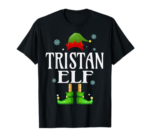 Tristan Elf Xmas Lustiges Familienpassendes Weihnachtsfest für Herren T-Shirt von Family Holiday Matching Christmas Elf Gifts.