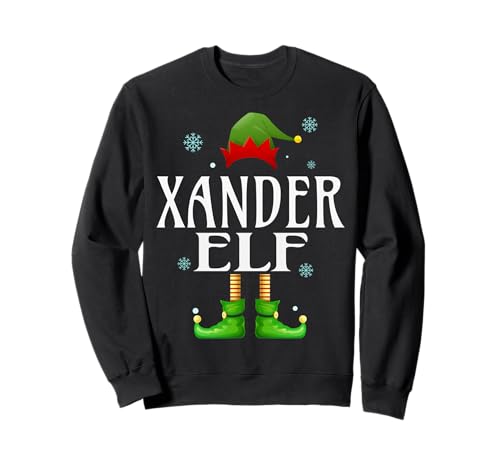 Xander Elf Xmas Funny Herren Familie Matching Christmas Xander Sweatshirt von Family Holiday Matching Christmas Elf Gifts.