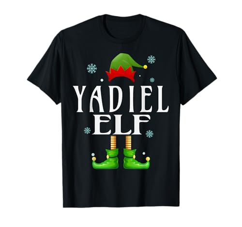 Yadiel Elf Xmas Lustig Herren Familie Passende Weihnachten Yadiel T-Shirt von Family Holiday Matching Christmas Elf Gifts.