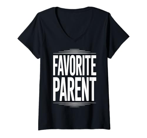 Damen Lieblingselternteil Lustig T-Shirt mit V-Ausschnitt Damen Lieblingselternteil Lustig T-Shirt mit V-Ausschnitt von Family Humor Apparel