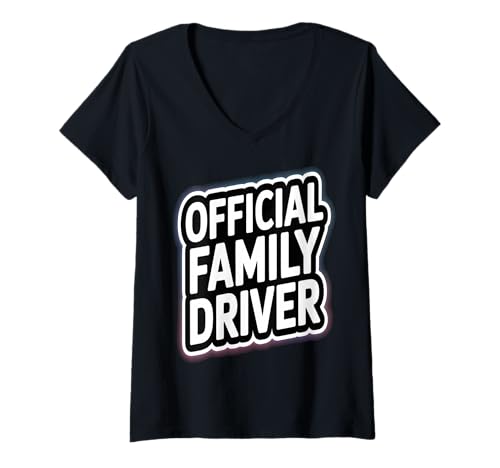 Damen Offizieller Familienfahrer lustiger Familienhumor T-Shirt mit V-Ausschnitt Damen Offizieller Familienfahrer lustiger Familienhumor T-Shirt mit V-Ausschnitt von Family Humor Apparel