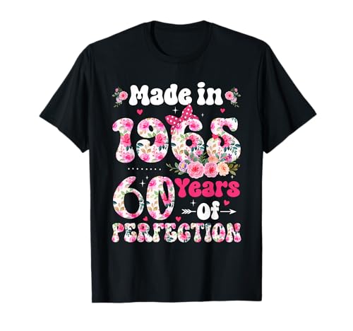 1965 60 Years Of Perfection 60th Birthday Flowers Women T-Shirt 1965 60 Years Of Perfection 60th Birthday Flowers Women T-Shirt von Family Lover Birthday Costume