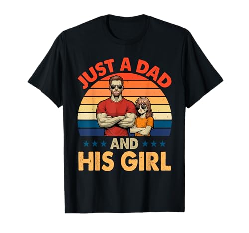Vintage Retro Proud A Dad And His Kid Girls Father's Day T-Shirt von Family Lover Father's Day Costume