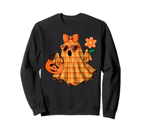 Cute Boo Sunglasses Bow Tie Flower Halloween Women Girls Sweatshirt Cute Boo Sunglasses Bow Tie Flower Halloween Women Girls Sweatshirt von Family Lover Halloween Costume