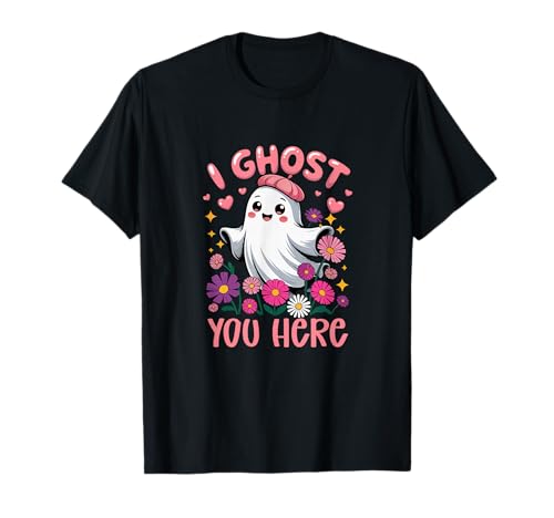 Ghost You Here Halloween Boo Colorful Flowers Lover Women T-Shirt Ghost You Here Halloween Boo Colorful Flowers Lover Women T-Shirt von Family Lover Halloween Costume