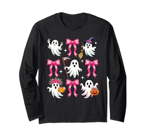 Halloween Collection Group Boo Ghosts Bow Ties Costume Girls Langarmshirt von Family Lover Halloween Costume