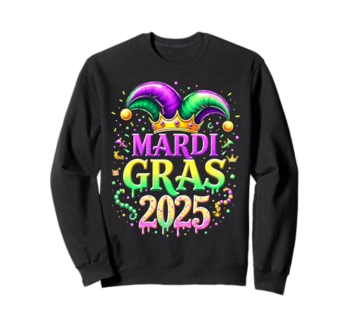 Mardi Gras 2025 Narren Mardi Gras Shirt Herren Damen Kinder Sweatshirt Mardi Gras 2025 Narren Mardi Gras Shirt Herren Damen Kinder Sweatshirt von Family Mardi Gras 2025 Men Women Kids Tee Co.