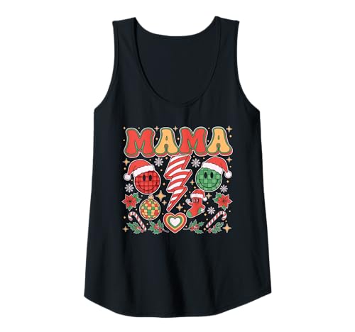 Damen Passendes süßes Weihnachts-Mama-Family-Gesicht im Retro-Look Tank Top Damen Passendes süßes Weihnachts-Mama-Family-Gesicht im Retro-Look Tank Top von Family Matching Christmas Retro Holiday Outfit