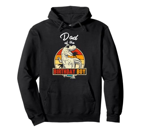 T Rex Dinosaurier Dad of The Birthday Boy Funny Dino Lover Kid Pullover Hoodie von Family Matching Crew Saurus Birthday Dino Squad