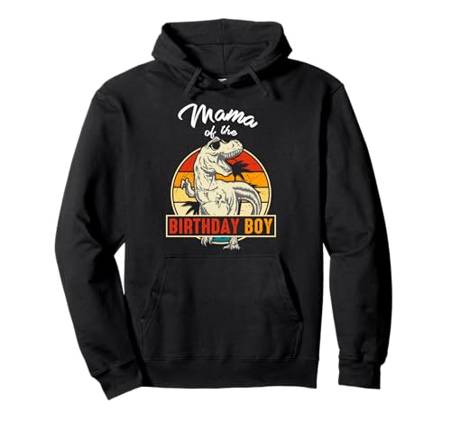 T Rex Dinosaurier Mama of The Birthday Boy Funny Dino Lover Kid Pullover Hoodie von Family Matching Crew Saurus Birthday Dino Squad