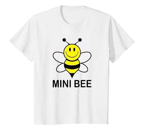 Kinder Mini-Biene für Familie, passend, niedlich, lustig, gelbes Lächeln Gesicht Biene T-Shirt von Family Matching Cute Funny Bumble Bee T-Shirts