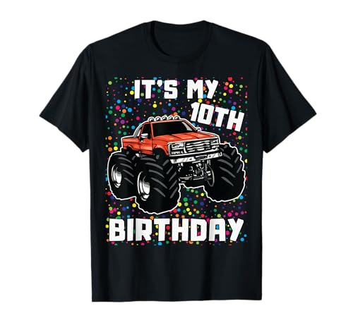 10 Jahre alter Junge, es ist mein 10. Geburtstag, Monster Truck für Jungen T-Shirt 10 Jahre alter Junge, es ist mein 10. Geburtstag, Monster Truck für Jungen T-Shirt von Family Matching Kids Monster trucks Birthday Gifts