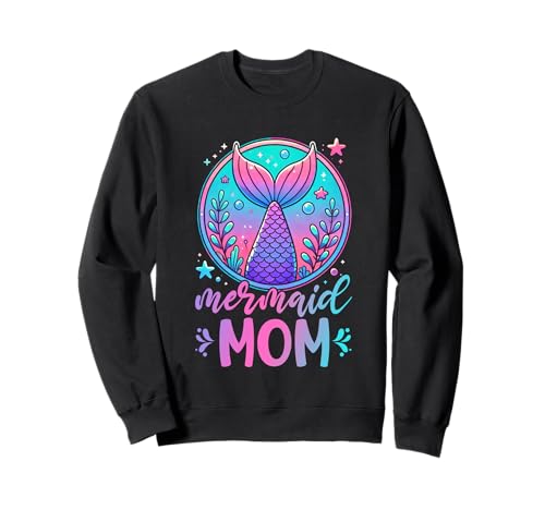 Meerjungfrau Mama Muttertag Eltern Lustige Meerjungfrau Mama Muschel Sweatshirt von Family Matching Mermaid Mother Mommy Gifts Women