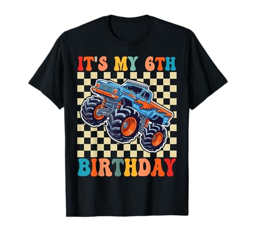 Monstertruck für Jungen und Mädchen, es ist Mein 6. Geburtstag, für Jungen, 6 Jahre T-Shirt Monstertruck für Jungen und Mädchen, es ist Mein 6. Geburtstag, für Jungen, 6 Jahre T-Shirt von Family Matching Monster trucks Birthday Gifts
