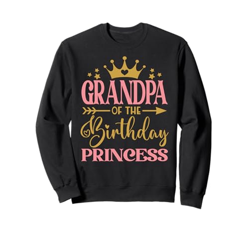 Opa des Geburtstags für Mädchen – 1. Geburtstag Prinzessin Sweatshirt von Family Matching Princess Girl Birthday Party