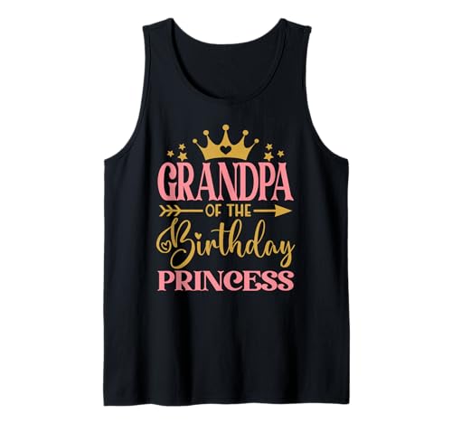 Opa des Geburtstags für Mädchen – 1. Geburtstag Prinzessin Tank Top von Family Matching Princess Girl Birthday Party