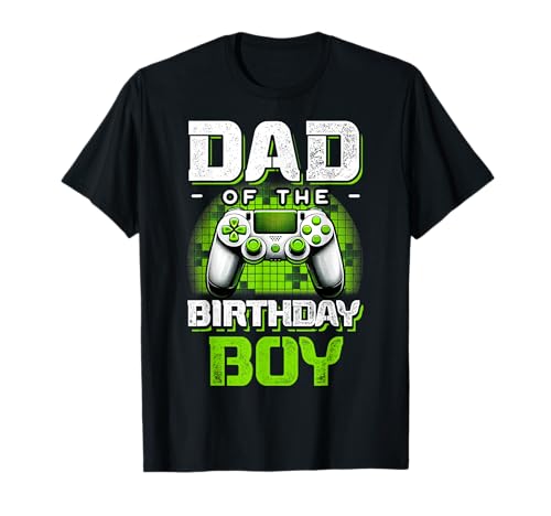 Dad Of The Birthday Boy Gamer Videospiel-Controller Geschenk T-Shirt Dad Of The Birthday Boy Gamer Videospiel-Controller Geschenk T-Shirt von Family Of The Birthday Boy Video Gamer Matching