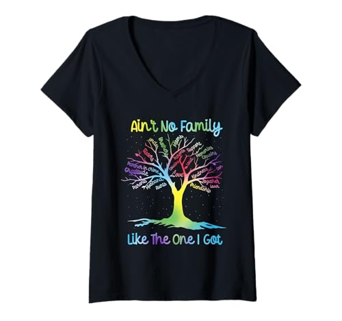 Damen Es gibt Keine Familie wie die, die ich zum passenden Familientreffen bekommen Habe T-Shirt mit V-Ausschnitt Damen Es gibt Keine Familie wie die, die ich zum passenden Familientreffen bekommen Habe T-Shirt mit V-Ausschnitt von Family Reunion Vacation Family Group Matching Tee