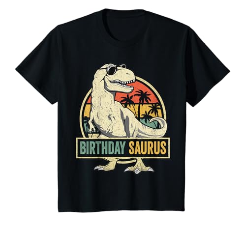 Kinder Birthday Saurus Rex Dino Birthday Saurus Matching Family Boy T-Shirt von Family Saurus Shirts Store