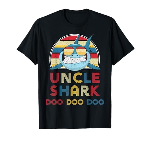 Retro Vintage Onkel Hai T-Shirt Geschenk für Vater Männer Papa T-Shirt Retro Vintage Onkel Hai T-Shirt Geschenk für Vater Männer Papa T-Shirt von Family Shark Doo Doo Tee & Gifts