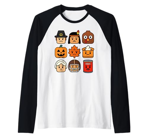 Thanksgiving Bausteinköpfe Kinder Thanksgiving Raglan Thanksgiving Bausteinköpfe Kinder Thanksgiving Raglan von Family Turkey Day Bricks Merch