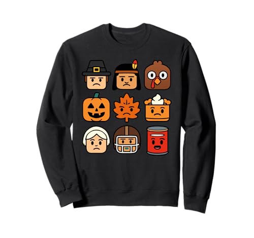 Thanksgiving Bausteinköpfe Kinder Thanksgiving Sweatshirt Thanksgiving Bausteinköpfe Kinder Thanksgiving Sweatshirt von Family Turkey Day Bricks Merch