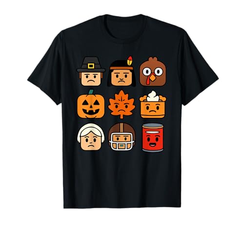 Thanksgiving Bausteinköpfe Kinder Thanksgiving T-Shirt Thanksgiving Bausteinköpfe Kinder Thanksgiving T-Shirt von Family Turkey Day Bricks Merch
