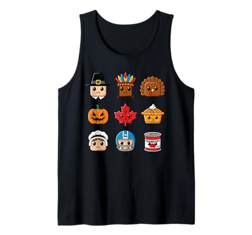 Thanksgiving Bausteinköpfe Kinder Thanksgiving Tank Top Thanksgiving Bausteinköpfe Kinder Thanksgiving Tank Top von Family Turkey Day Bricks Merch