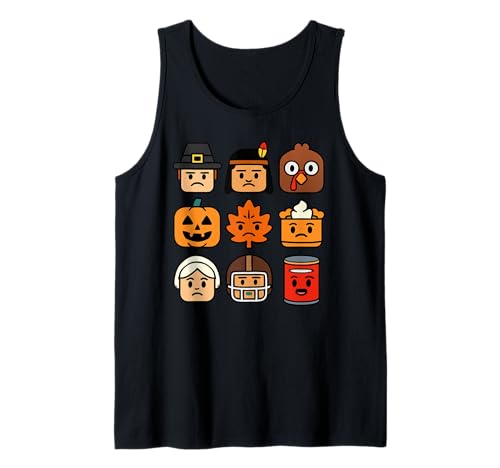 Thanksgiving Bausteinköpfe Kinder Thanksgiving Tank Top Thanksgiving Bausteinköpfe Kinder Thanksgiving Tank Top von Family Turkey Day Bricks Merch