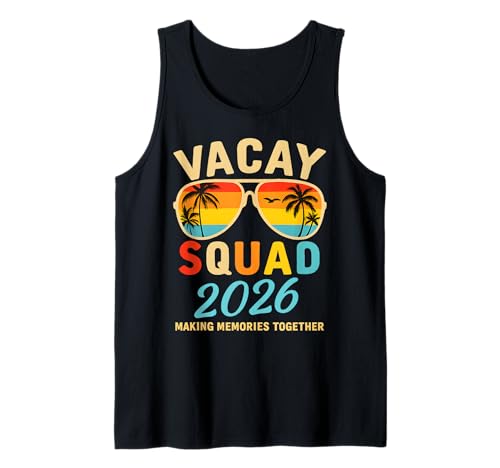 Vacay Squad 2026 Sommerurlaub Familienausflug Palm Herren Damen Tank Top Vacay Squad 2026 Sommerurlaub Familienausflug Palm Herren Damen Tank Top von Family Vacation 2026 Beach Summer Palm Trees
