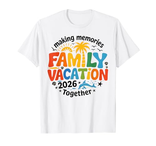 Familienurlaub 2026 Gemeinsam Erinnerungen schaffen Kinder zusammenbringen T-Shirt Familienurlaub 2026 Gemeinsam Erinnerungen schaffen Kinder zusammenbringen T-Shirt von Family Vacation 2026 Making Memories Apparel Women