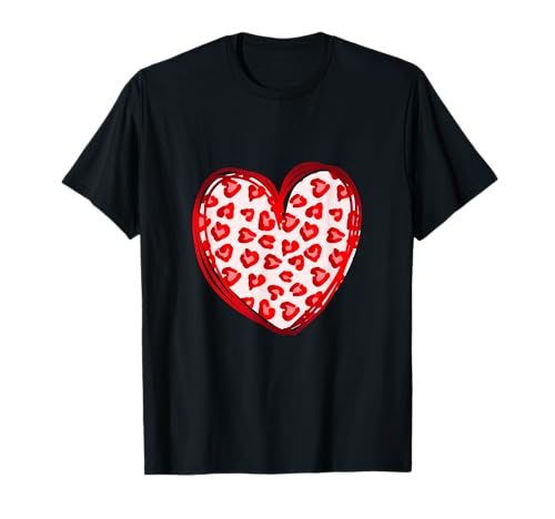 Süßes rotes Herz Leopardenmuster Valentinstag Liebe Mädchen T-Shirt Süßes rotes Herz Leopardenmuster Valentinstag Liebe Mädchen T-Shirt von Family Valentine By Clousky Co.