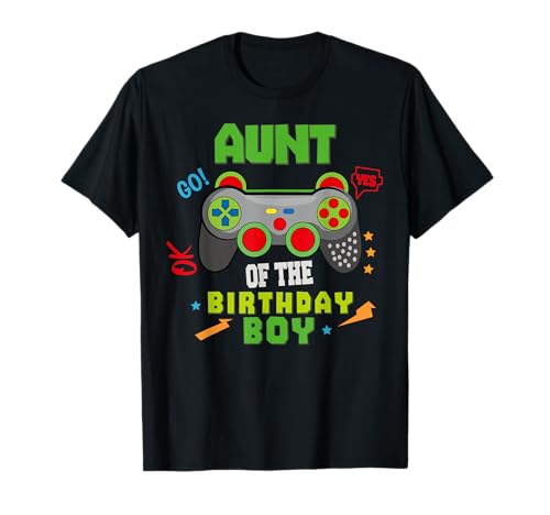 Tante des Geburtstags für Jungen Video Gamer Geburtstag T-Shirt Tante des Geburtstags für Jungen Video Gamer Geburtstag T-Shirt von Family Video Gamer Birthday Party