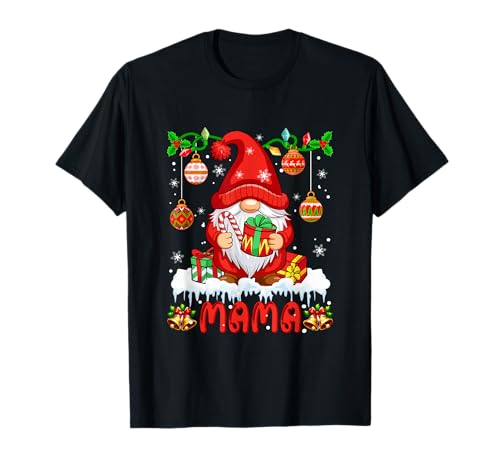 Mama Weihnachtswichtel, Bunte Lichter, passende Familiengruppe T-Shirt von Family Women Christmas Costume