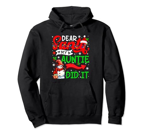 My Auntie Did It Christmas Snowman Matching Family Kids Pullover Hoodie von Family Women Christmas Costume