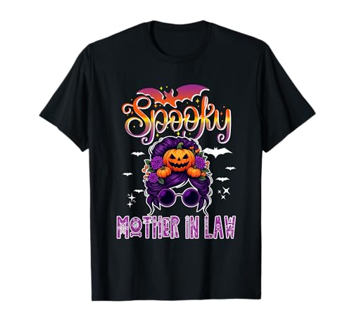Spooky Halloween Mother In Law Women Messy Bun Sunglasses T-Shirt Spooky Halloween Mother In Law Women Messy Bun Sunglasses T-Shirt von Family Women Halloween Costume