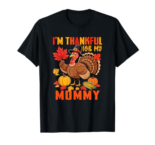 Dankbar für Mama Thanksgiving Herbst Türkei Lustige Familie T-Shirt von Family Women Thanksgiving Costume