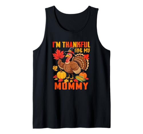 Dankbar für Mama Thanksgiving Herbst Türkei Lustige Familie Tank Top von Family Women Thanksgiving Costume