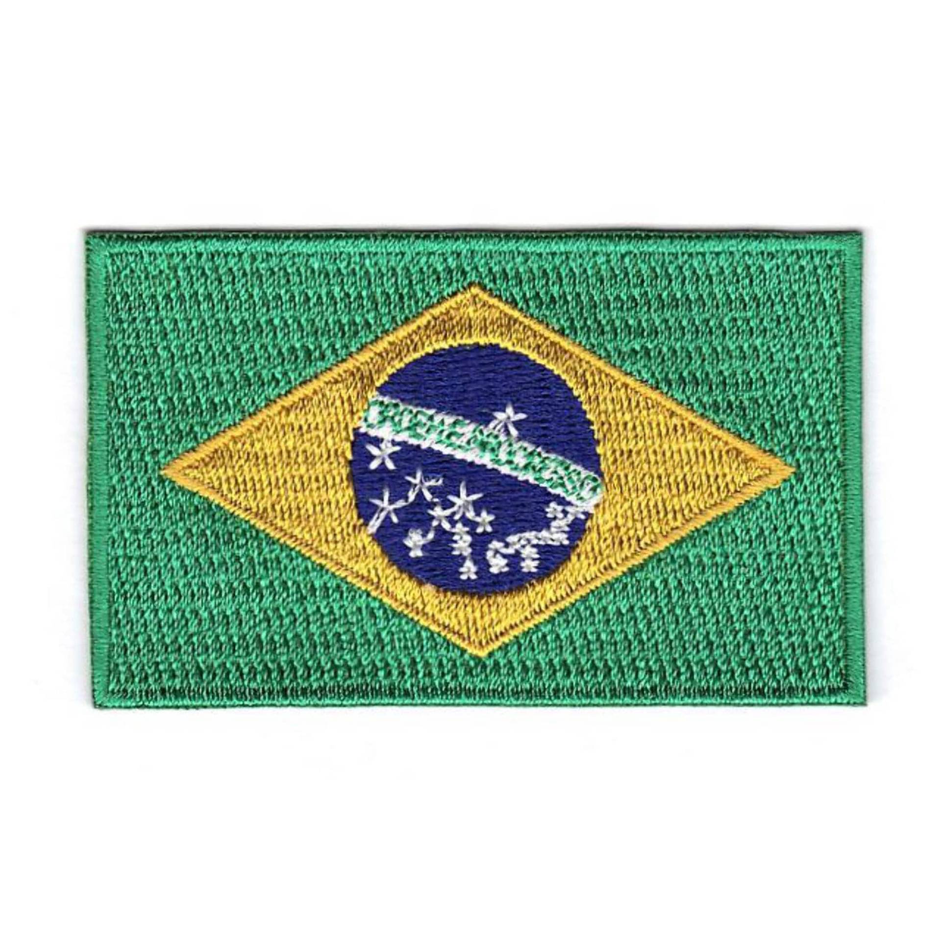 Brasilien Flagge Patch Gestickt Bügelbild Applikation, Schulter Uniform Weste Jacke, Reisen, Biker Mc Club Military Veteran Forscher von FamilyAdventuresUS