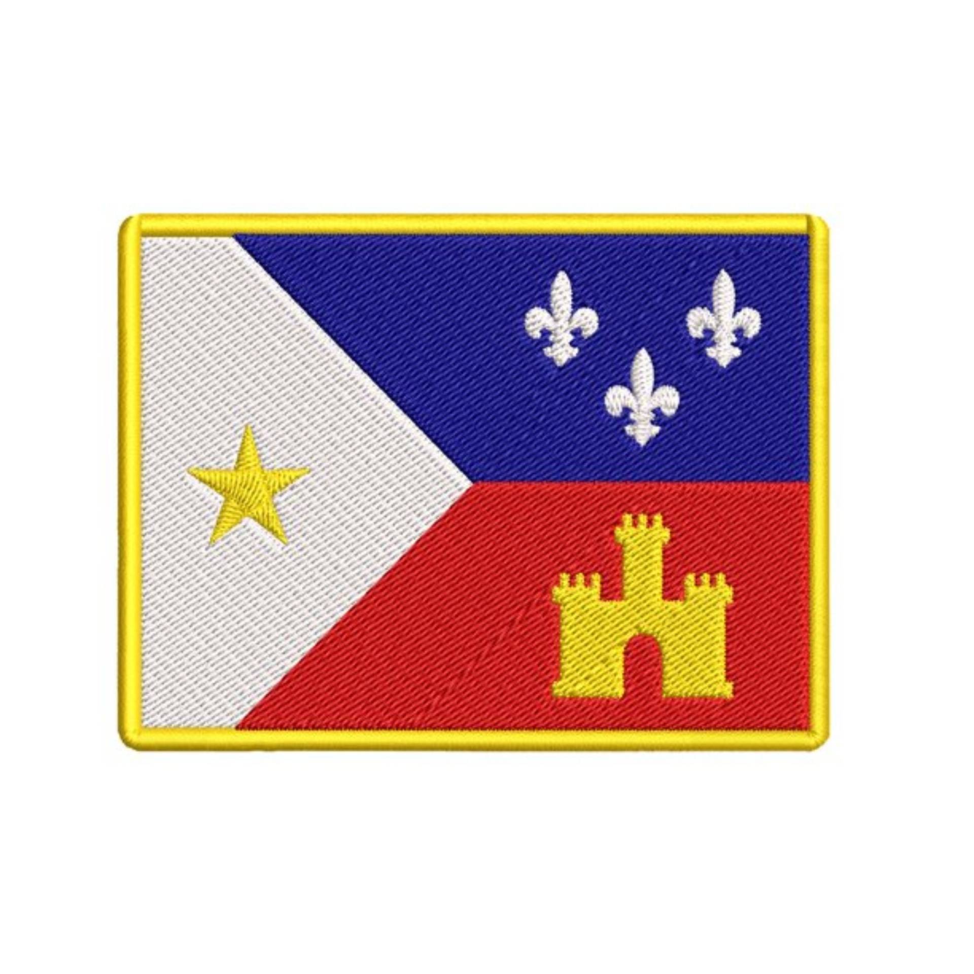 Cajun Flagge Patch Bestickt Bügelapplikation, Schulter Uniform Weste Jacke, Reise, Biker Mc Club Military Veteran Forscher von FamilyAdventuresUS