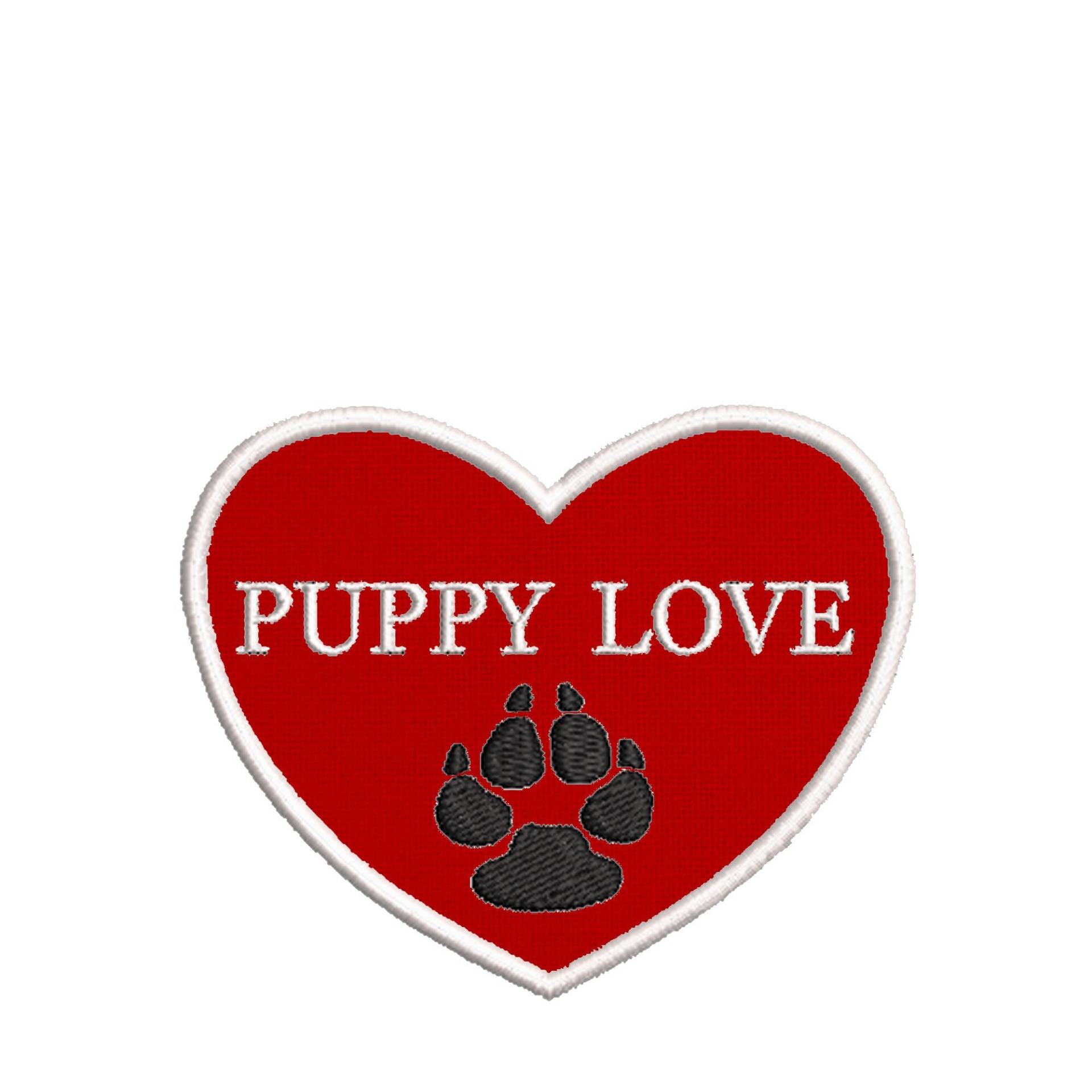 "Gestickter ""Welpe Liebe Hund"" Themed Patch Eisen-Auf Tier Applikation Cosplay Weste Kleidung Abzeichen Emblem Logo 4 "x 3"" von FamilyAdventuresUS