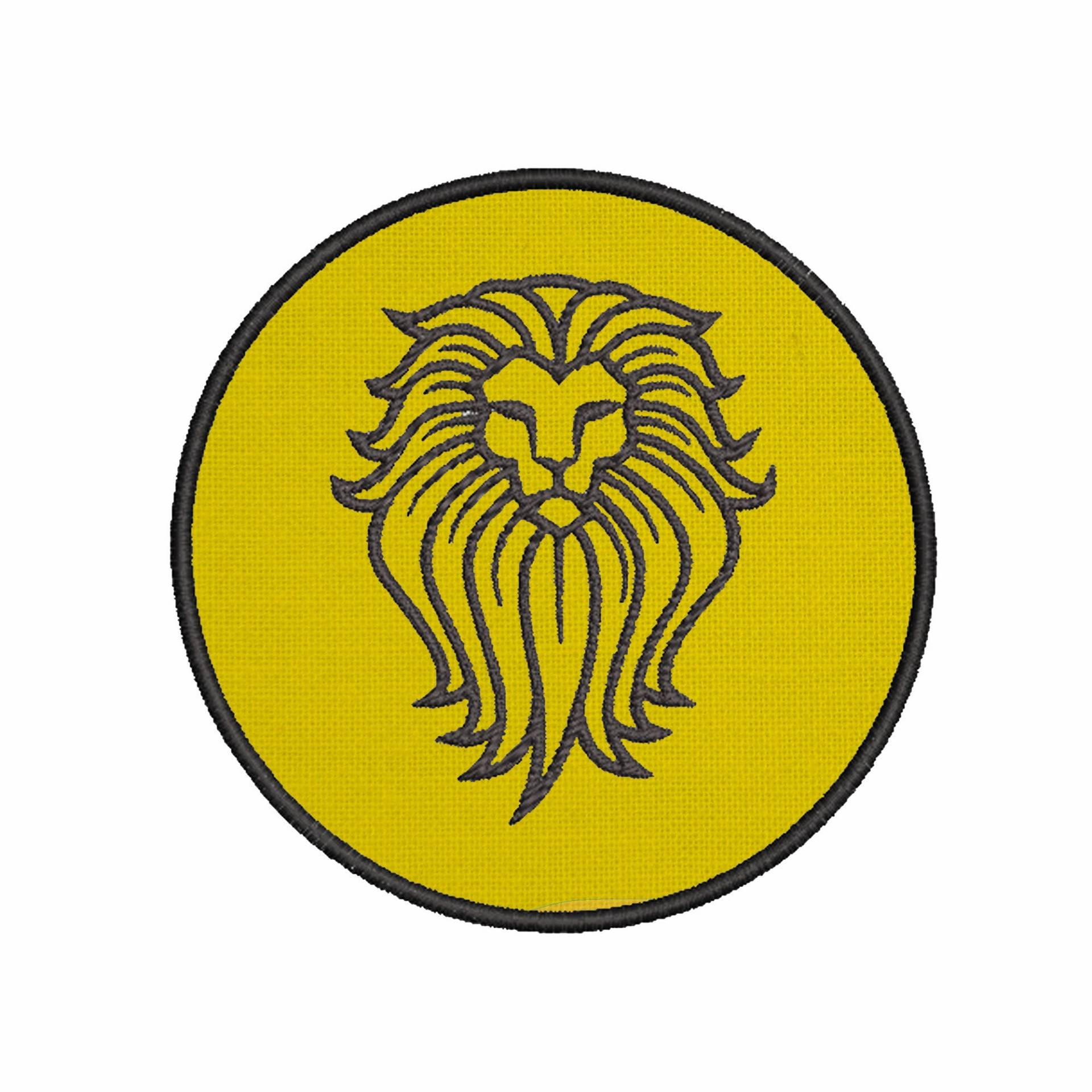 Lion Crest Patch Bestickt Aufbügler Premium Applikation Cosplay Kostüm Weste Kleidung Abzeichen, Wildtiere, Logo, Geek & Gamer, Militär von FamilyAdventuresUS