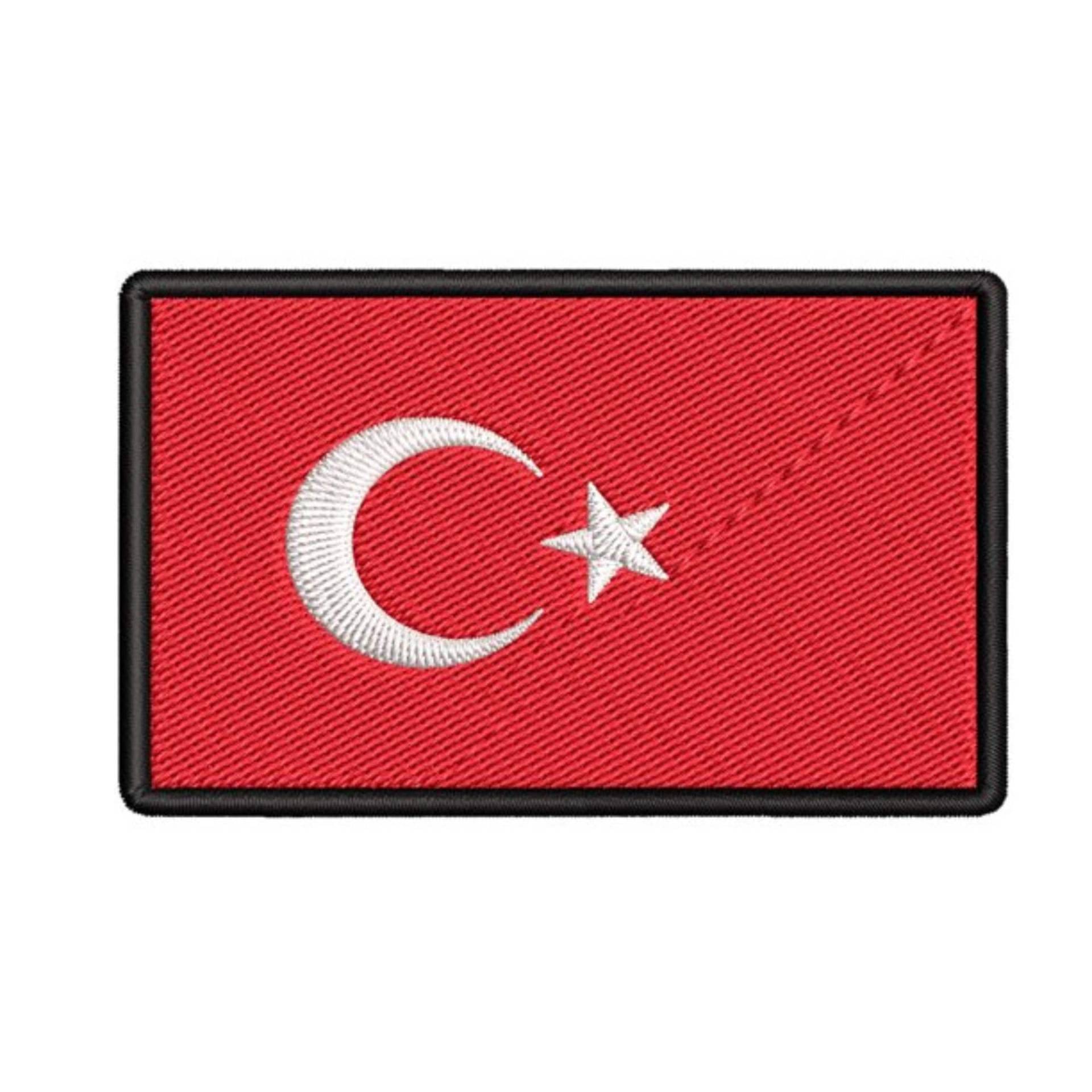 Republik Türkei Flagge Patch Gestickt Bügelbild Applikation, Schulter Uniform Weste Jacke, Reisen, Biker Mc Club Military Veteran Forscher von FamilyAdventuresUS