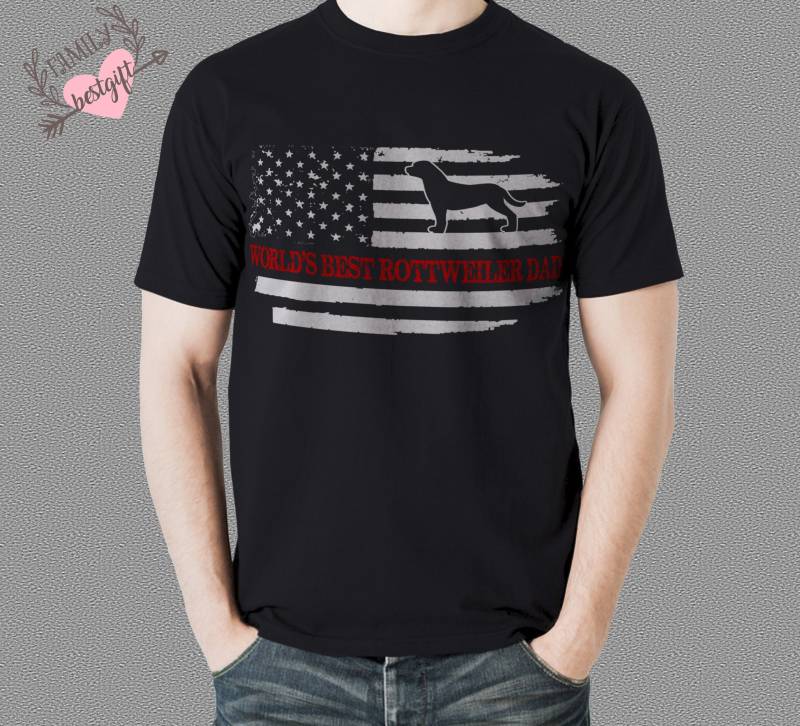 Rottweiler Geschenk, Shirt, Weltweit Bestes Dad Lustiges Shirt Für Papa, Ehemann, Liebhaber Geschenk von FamilyBestGift