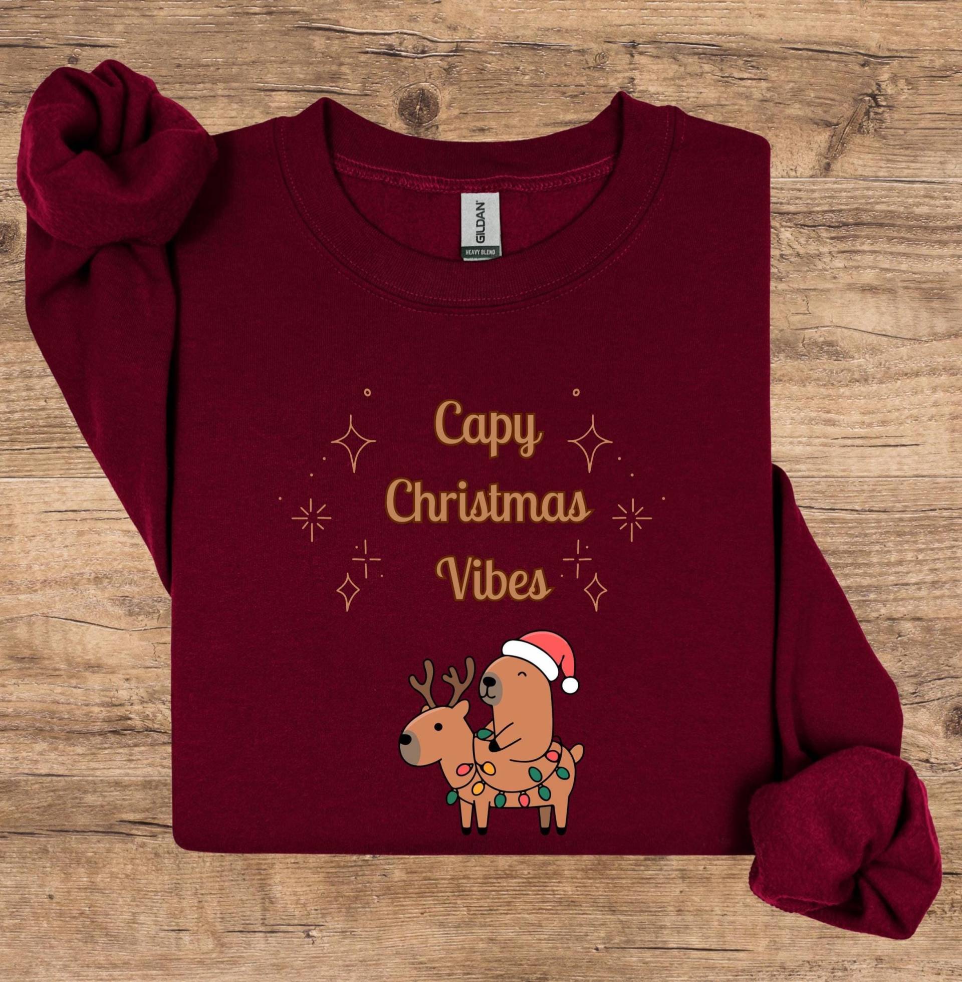 Capybara Sweater, Capy Christmas Vibes, Liebhaber T-Shirt/ Sweatshirt, Geschenkidee, Weihnachtsgeschenk, Weihnachts-Pulli von FamilyMemories24