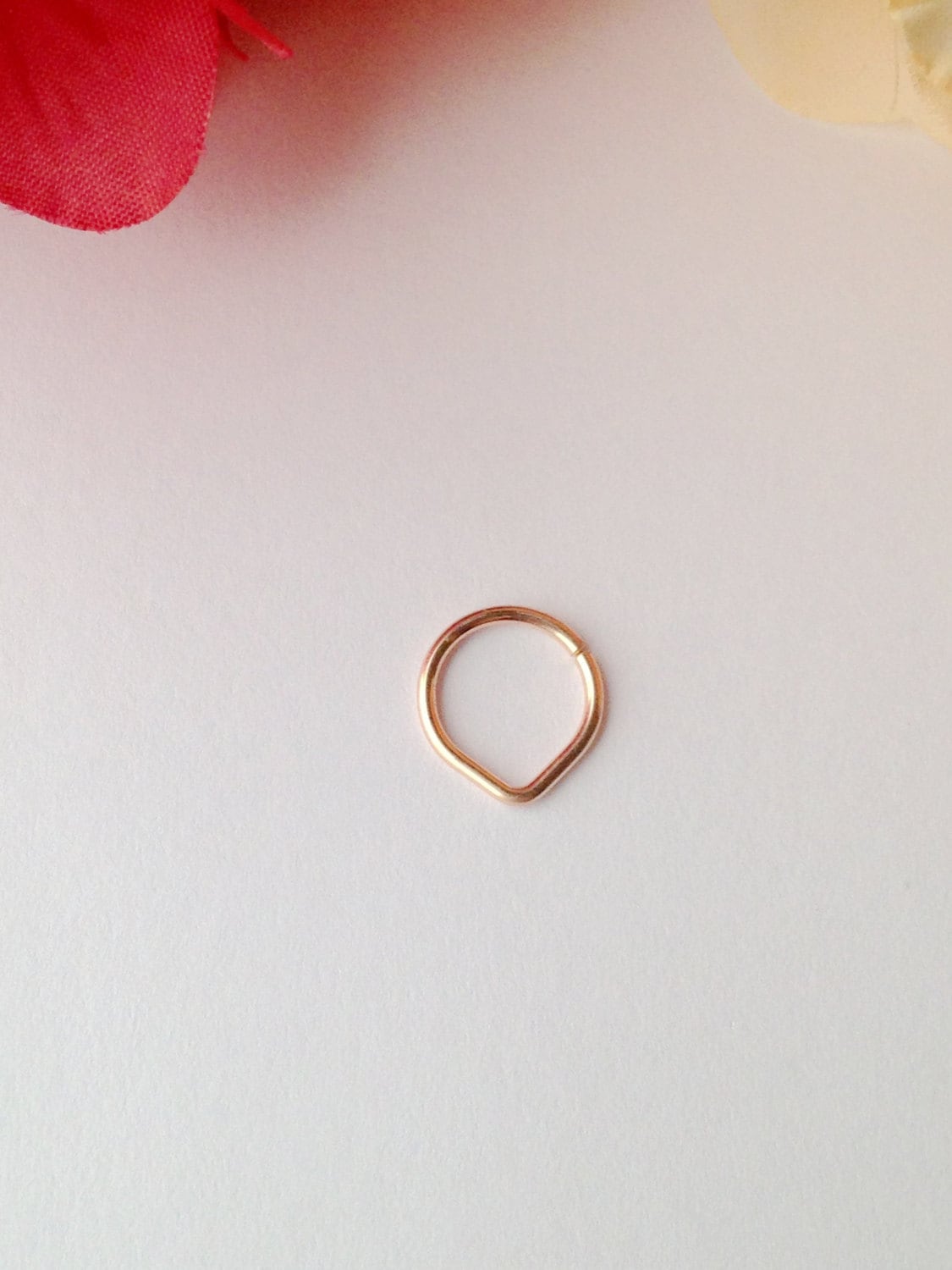 Dreieck Septum Ring, Rosegold Ring Dreieck Septum Ring, Rosegold Ring von FamilyWeddingJewelry