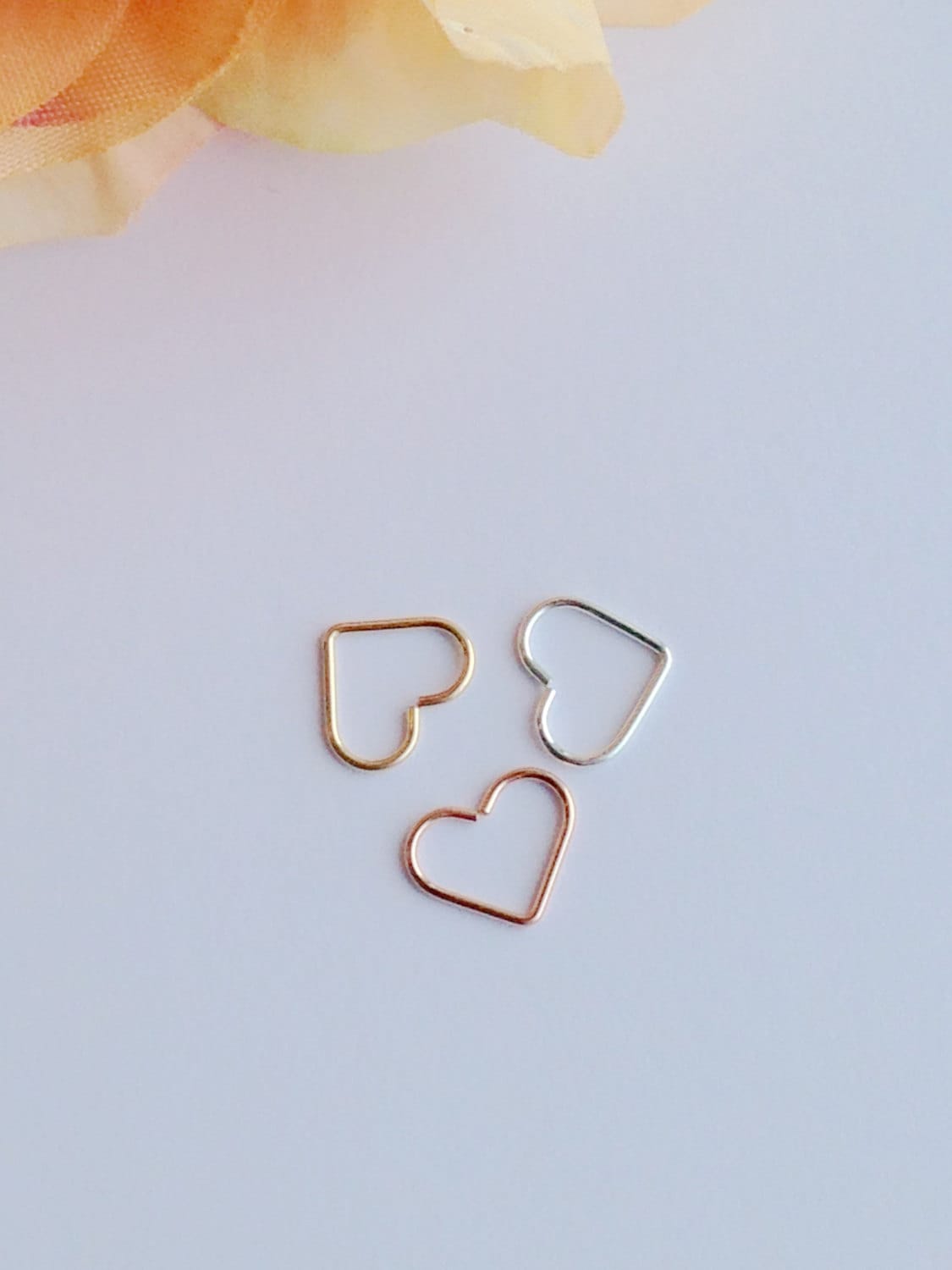Öffnen Sie Herz Helix Ohrringe, Knorpel Rook Tragus Ohrring Öffnen Sie Herz Helix Ohrringe, Knorpel Rook Tragus Ohrring von FamilyWeddingJewelry