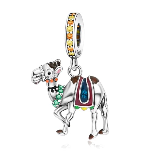 Famuan Cute Camel Charm 925 Sterling Silber Anhänger Armbänder Weihnachten Valentinstag Geburtstag Schmuck Geschenke für Familie Freunde Frauen von Famuan